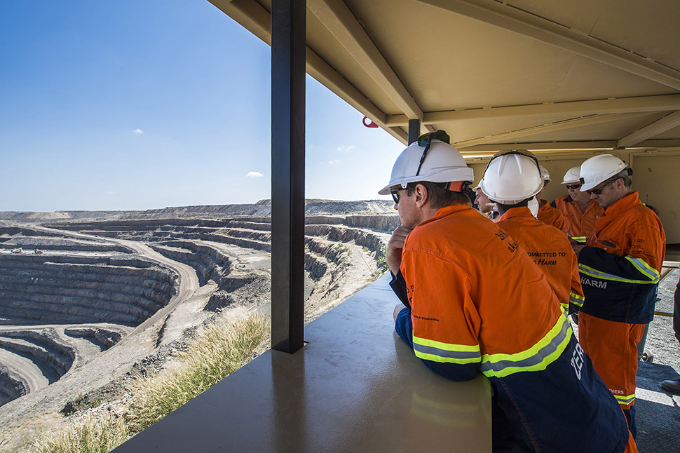 Open-pit mining, also known as opencast mining, is a surface mining technique that extracts minerals from an open pit in the ground. Anglo American utilizes open pit methods in its global operations.