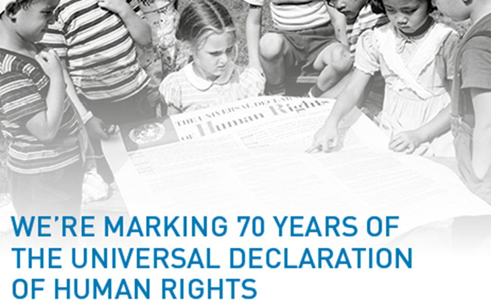 Marking 70 years of the Universal Declaration of Human Rights