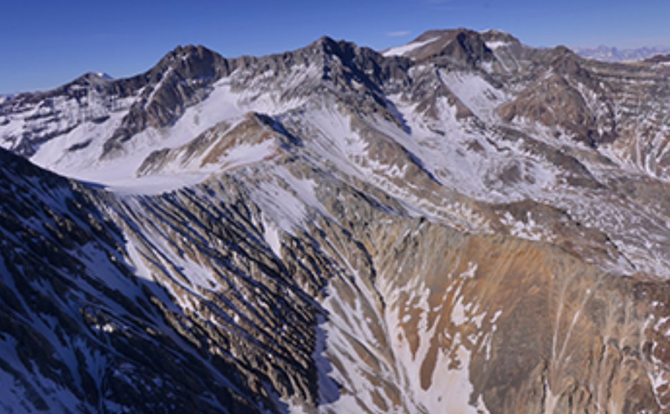Mountain with ice