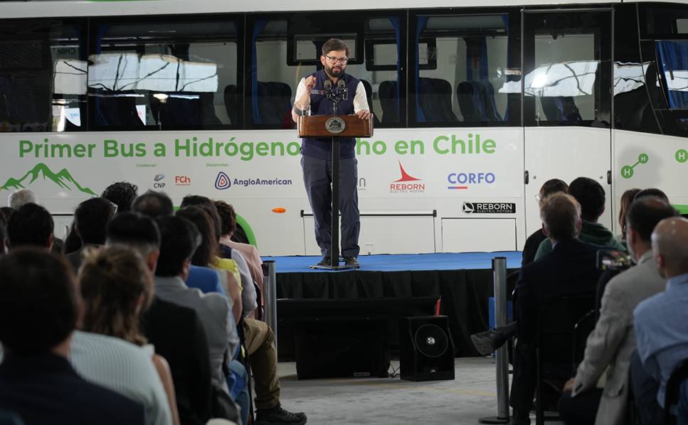 Towards a low carbon future: Anglo American co-develops first hydrogen bus in Chile