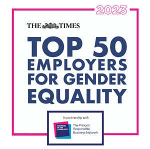 he Times Top 50 Employers for Gender Equality list for 2023