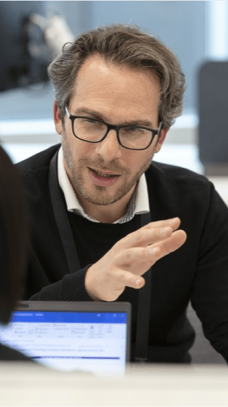 Man talking with hand gesture